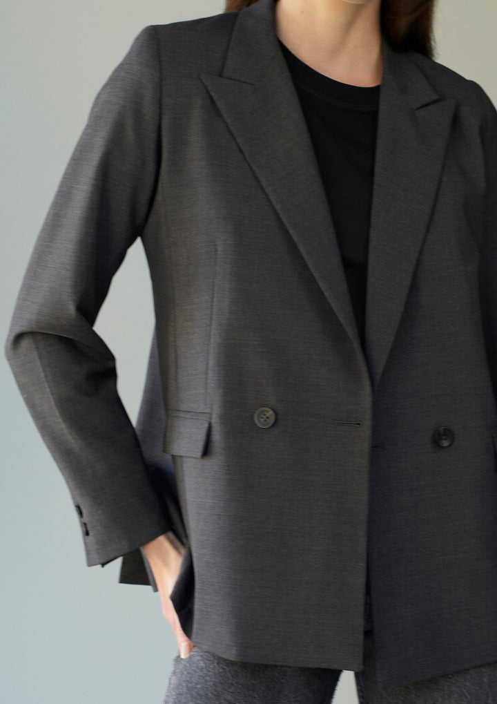 Italian Wool Blazer gray#color_dark-gray