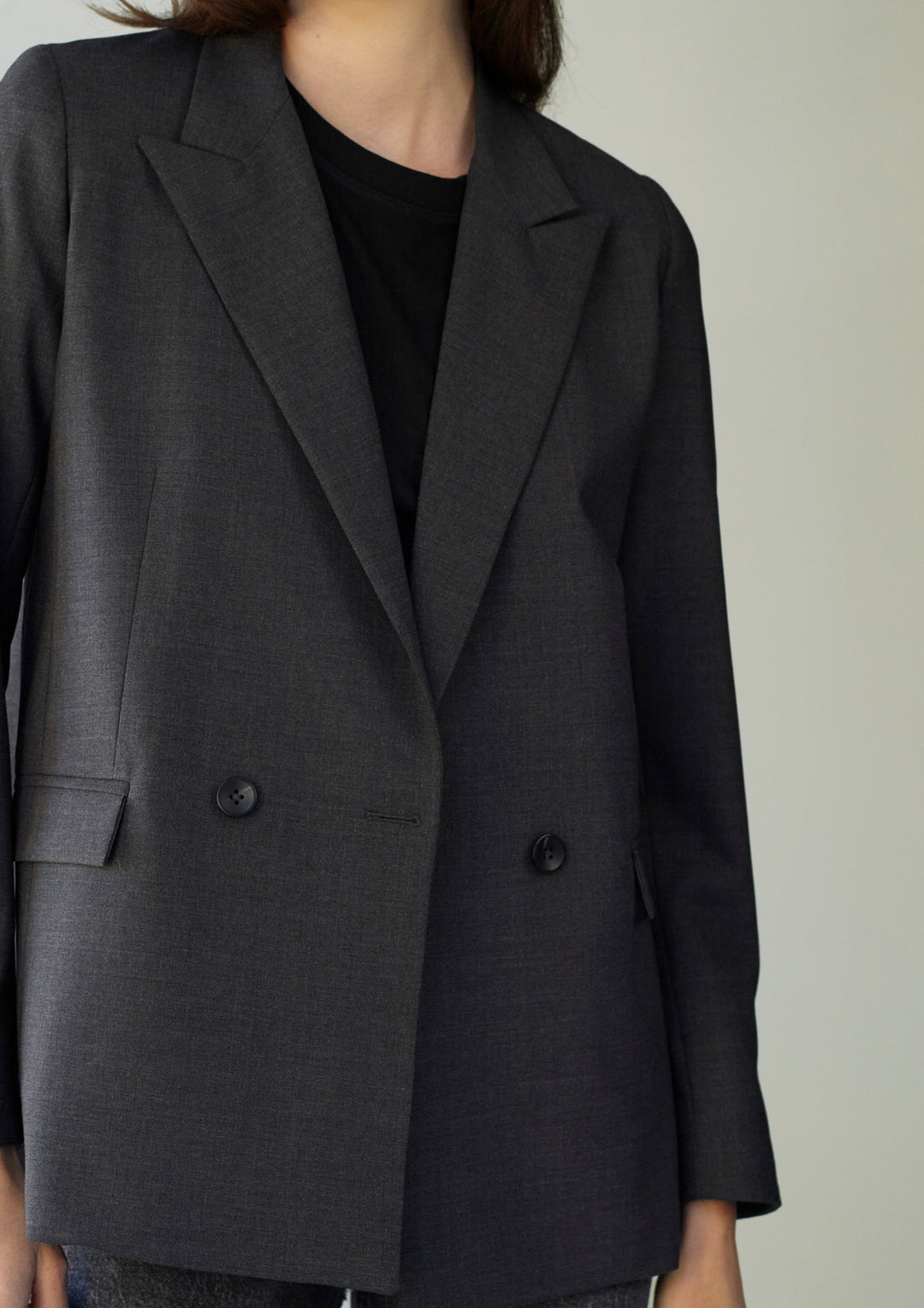 Italian Wool Blazer gray#color_dark-gray