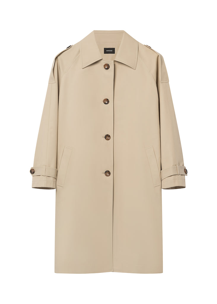 Women's Water-Repellent Beige Trench Coat | SERRANO