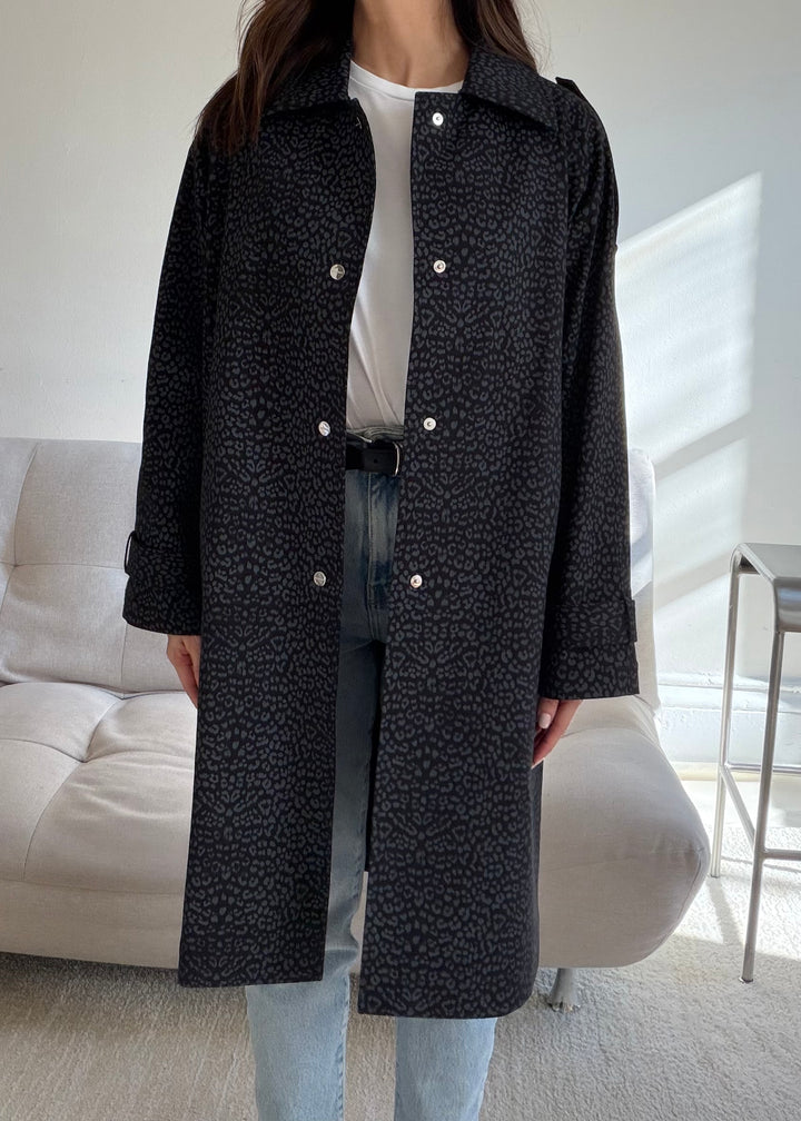 Leopard print trench coat - SERRANO