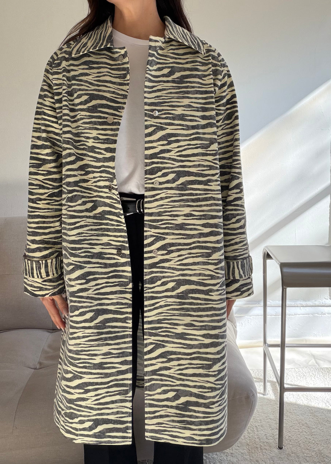 Tiger print trench coat - SERRANO