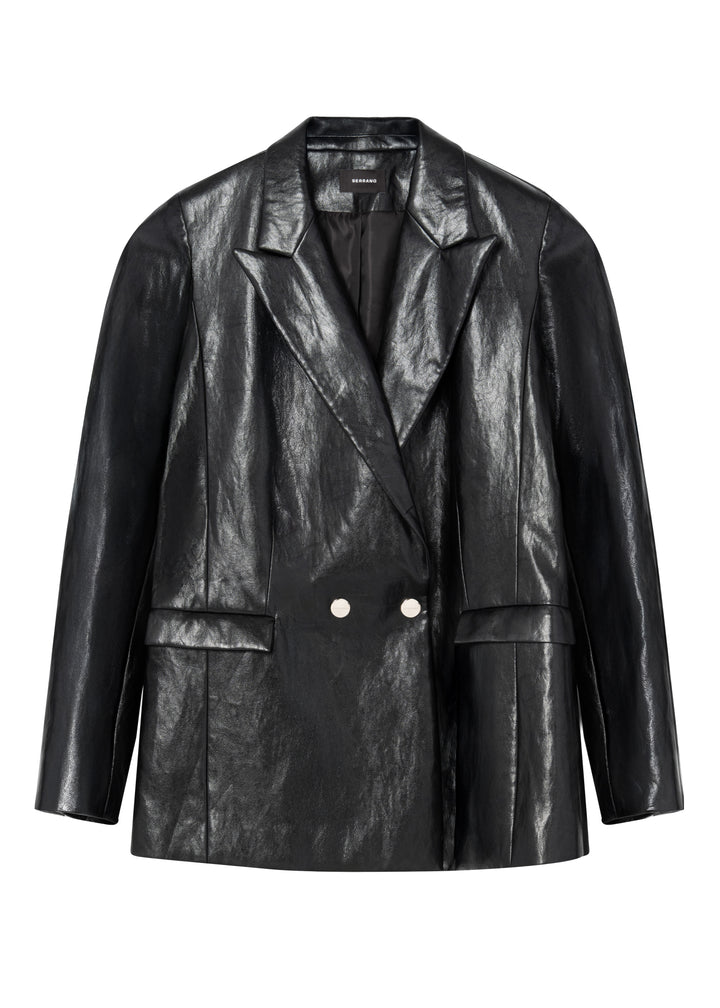 Black leather blazer - SERRANO