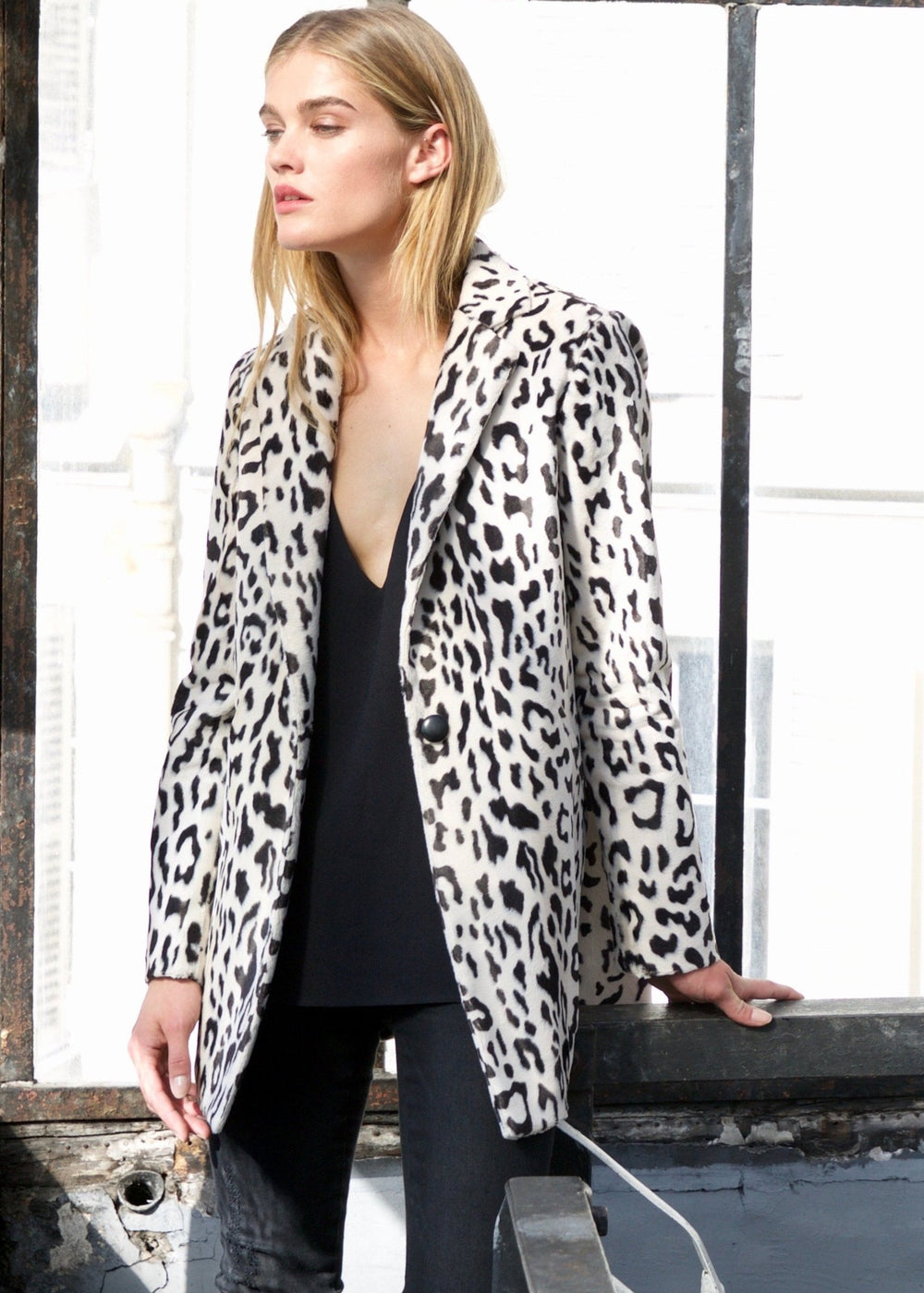 leopard print serrano jacket