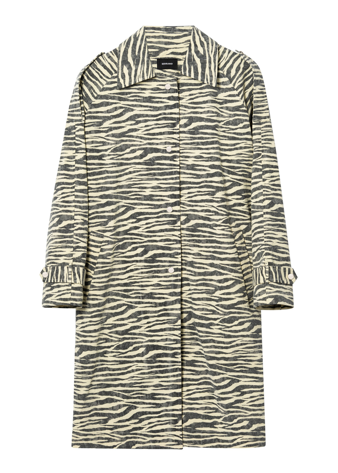 tiger print trench coat