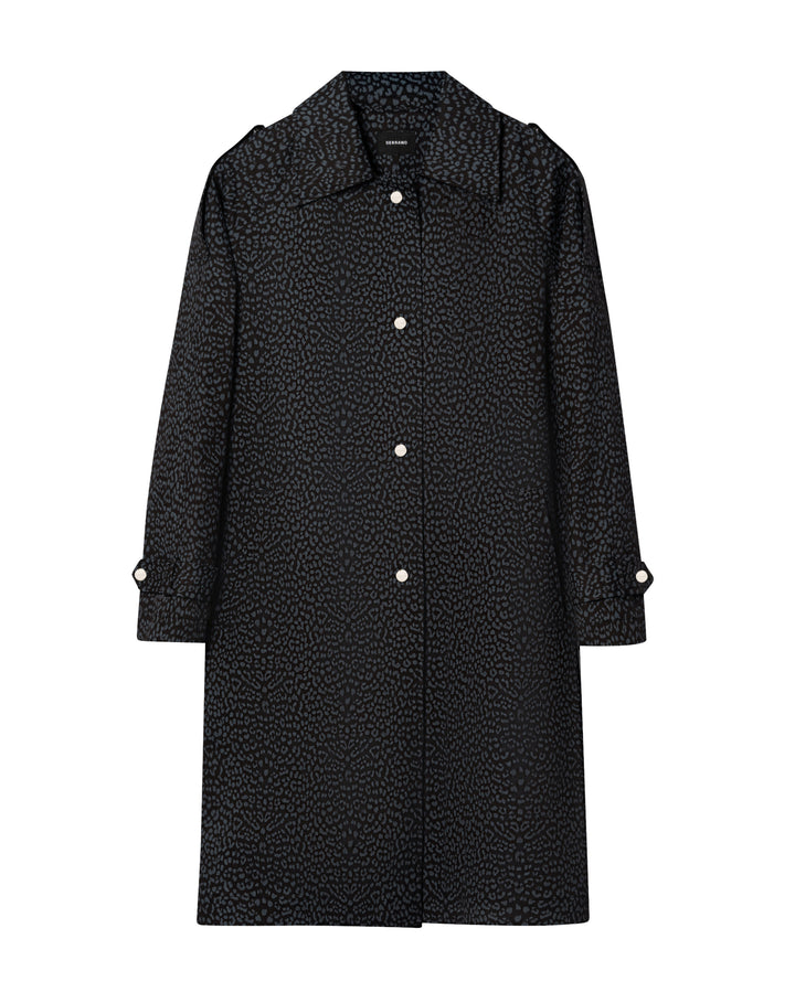 Leopard Print Trench Coat