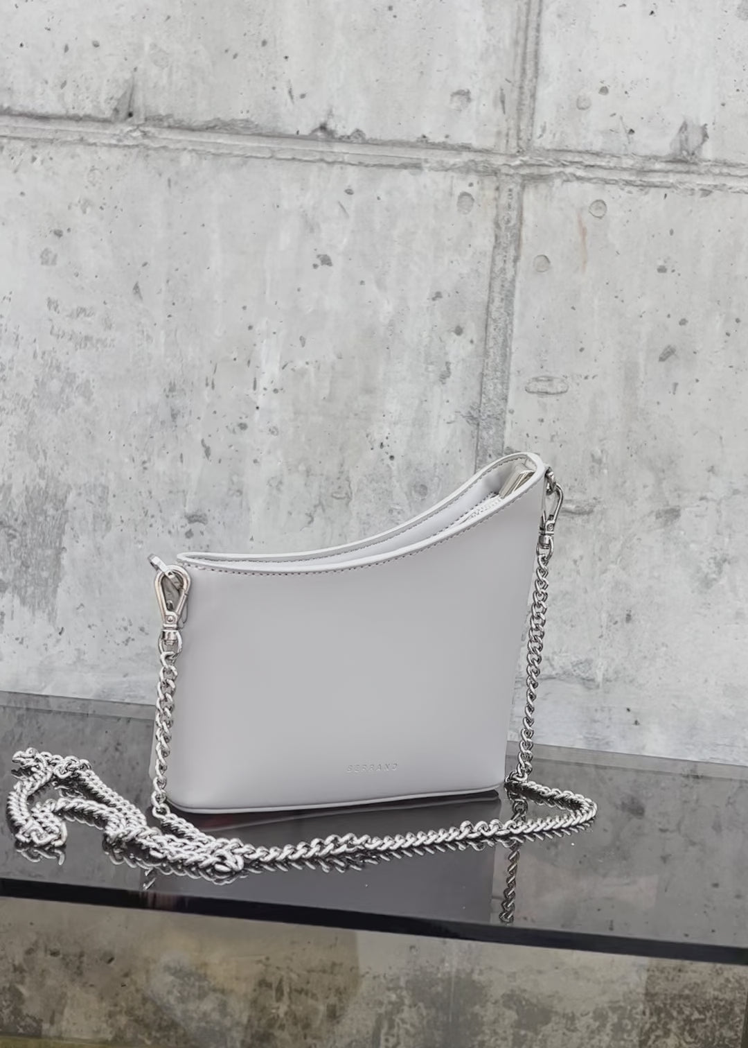 Light gray crossbody bag mini – SERRANO