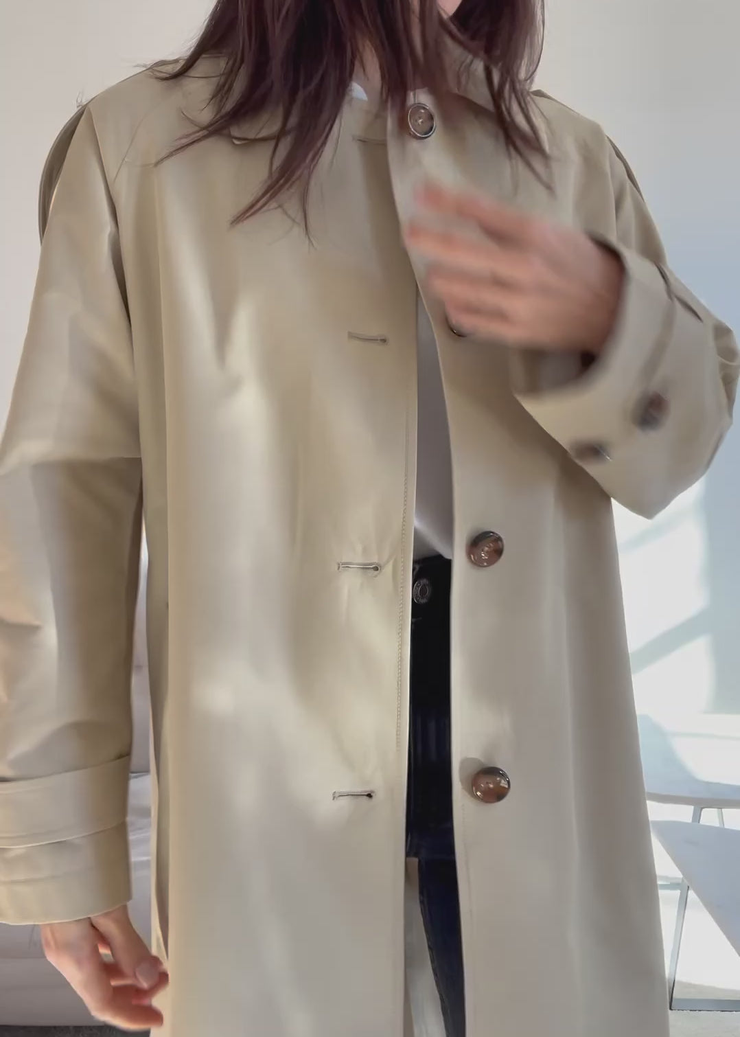 Beige trench coat SERRANO