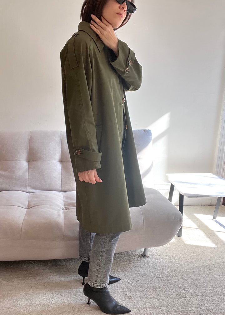 Trench Coat - Olive Green